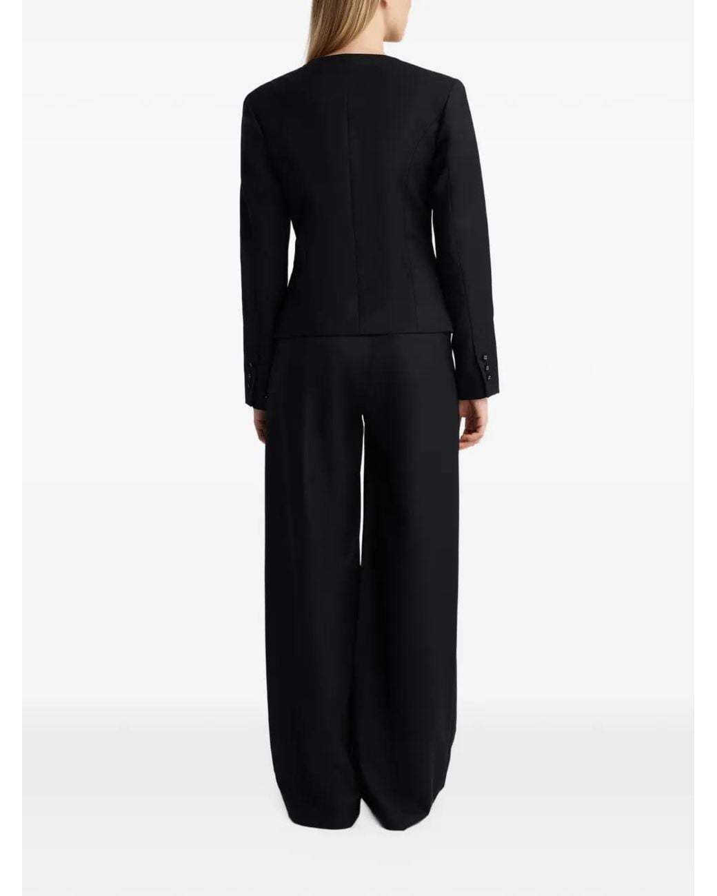 Anna Quan Black Alvar V-Neck Wool Jacket