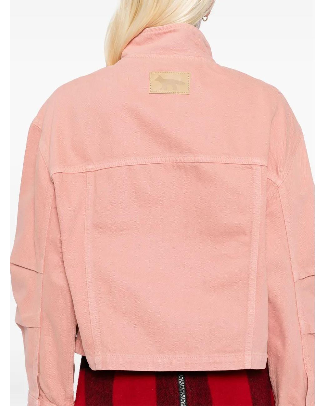 Maison Kitsuné Pink Cropped Workwear Jacket