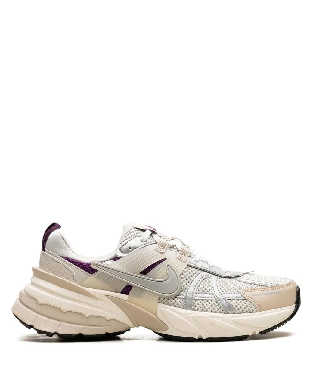 Nike White V2K Run Prm "Light Bone" Sneakers