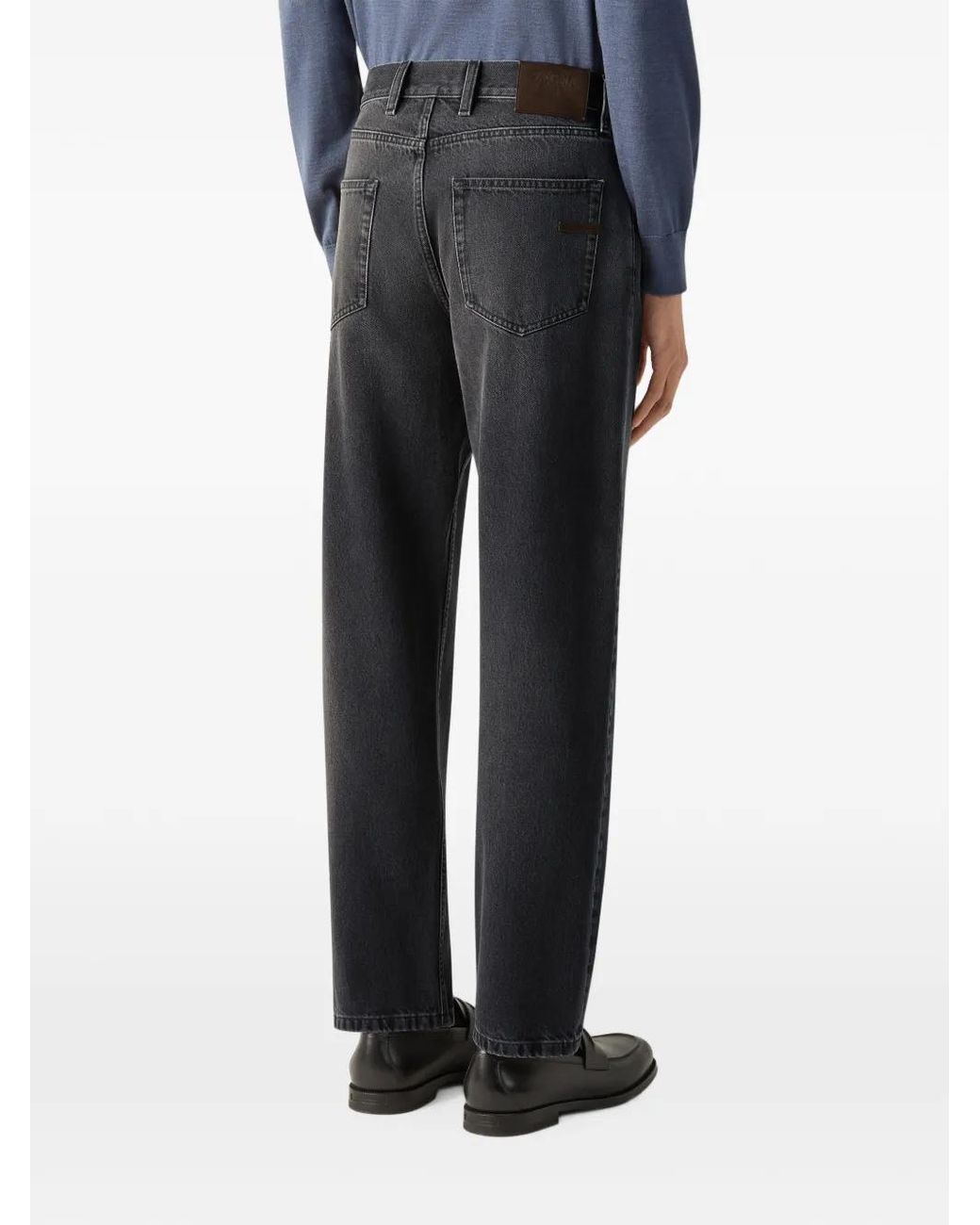 Zegna Blue Dark Cotton Roccia Jeans for men