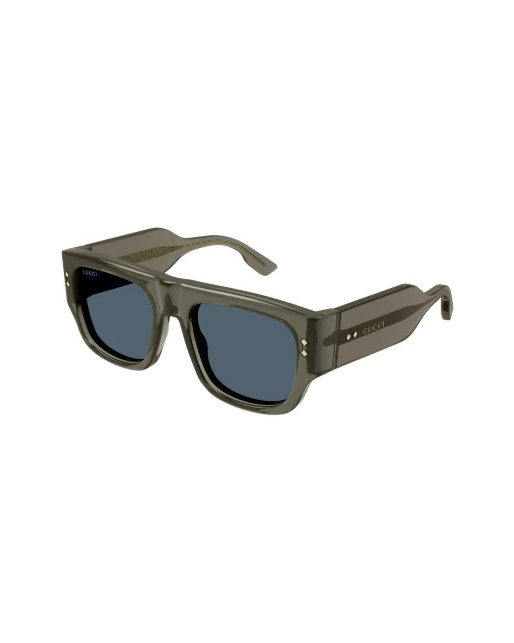 Gucci Black Logo-Engraved Square-Frame Sunglasses for men