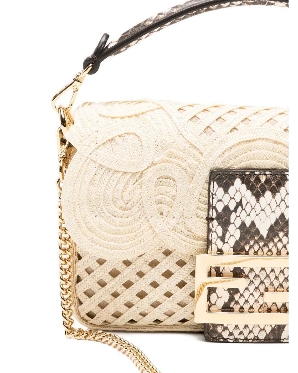 Fendi Metallic Baguette Mini Bag