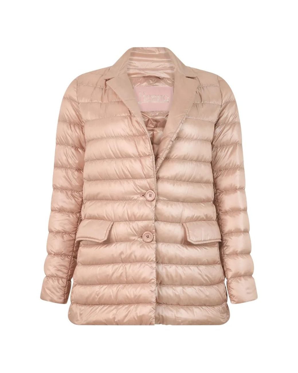 Herno Pink Padded Button-Up Jacket