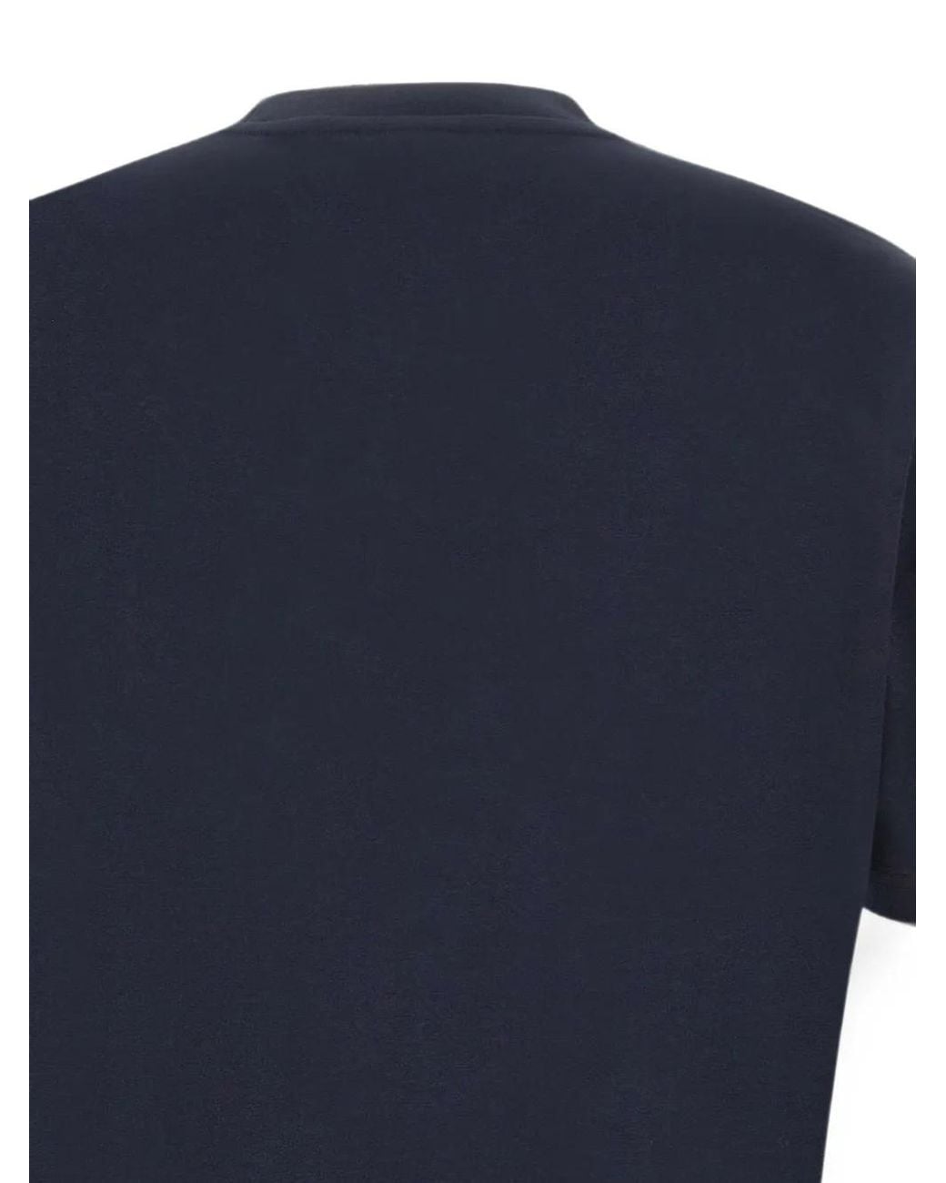 EA7 Blue Logo-Patch T-Shirt for men