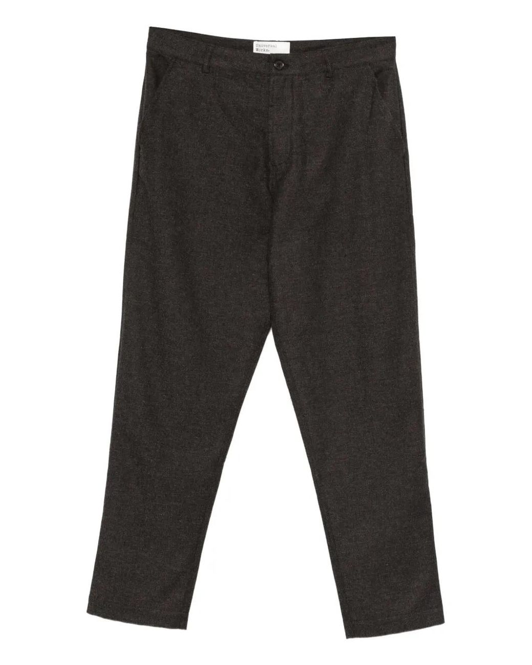 Universal Works Black Buttoned Trousers for men
