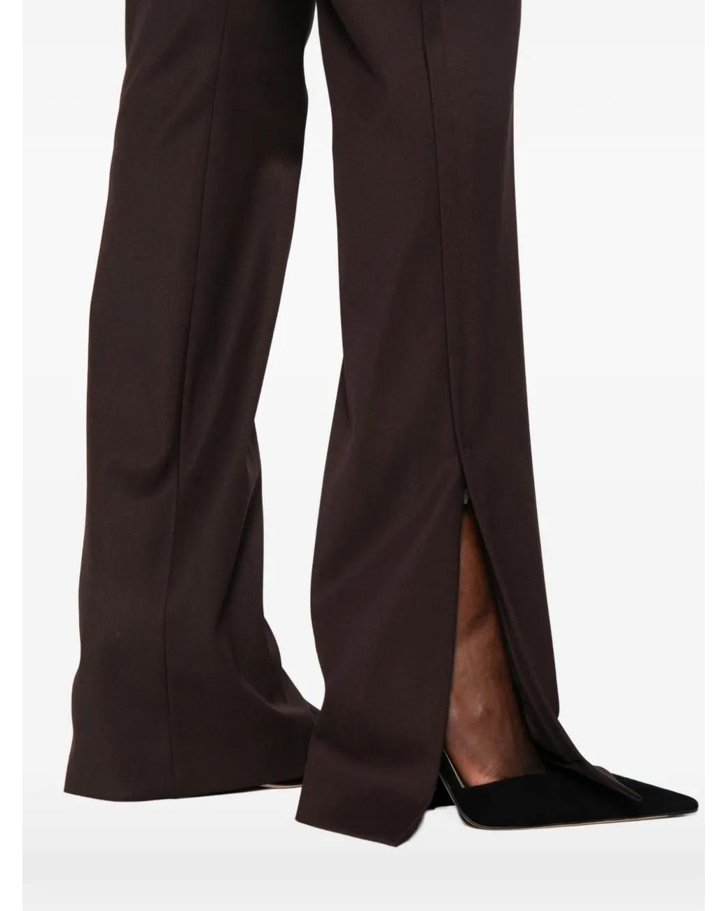 Sportmax Black Spsguglia Split-Hem Trousers
