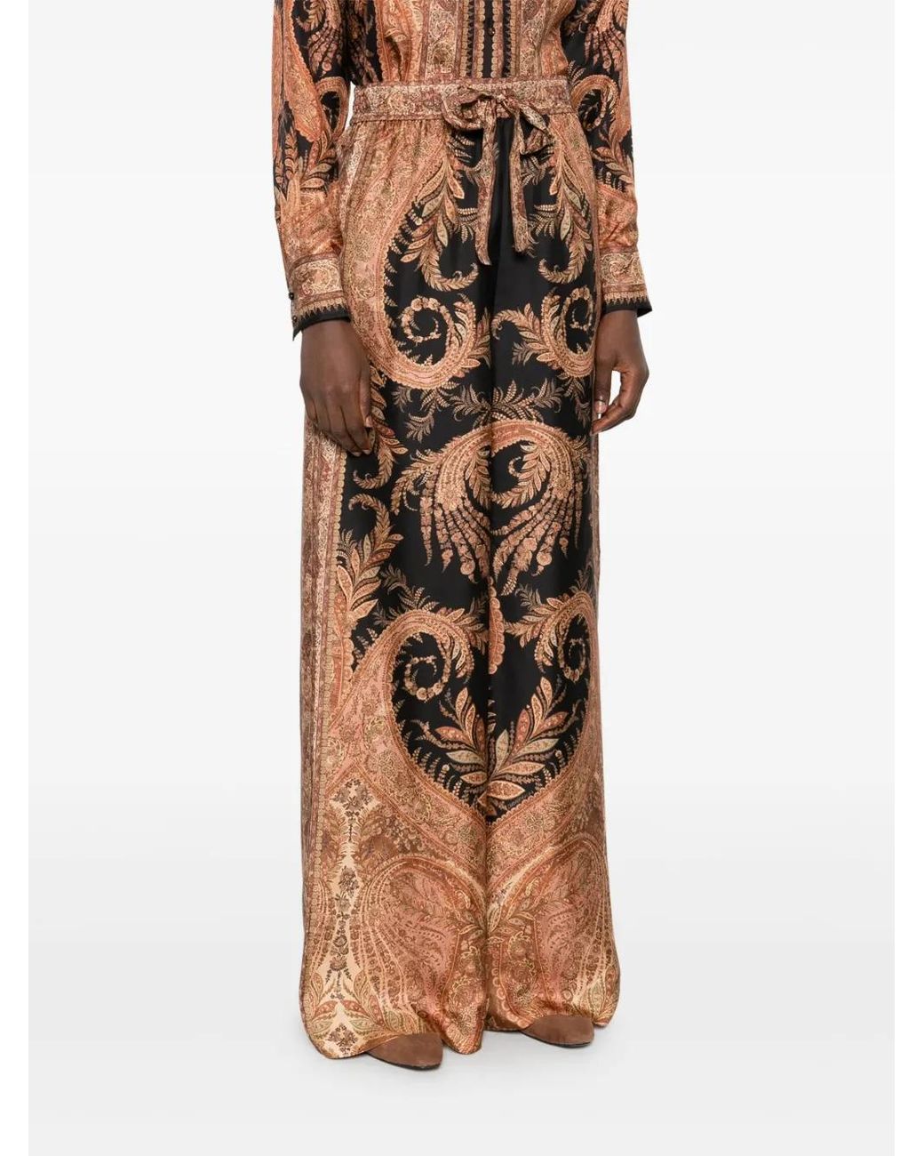 Zimmermann Brown Silk Pants