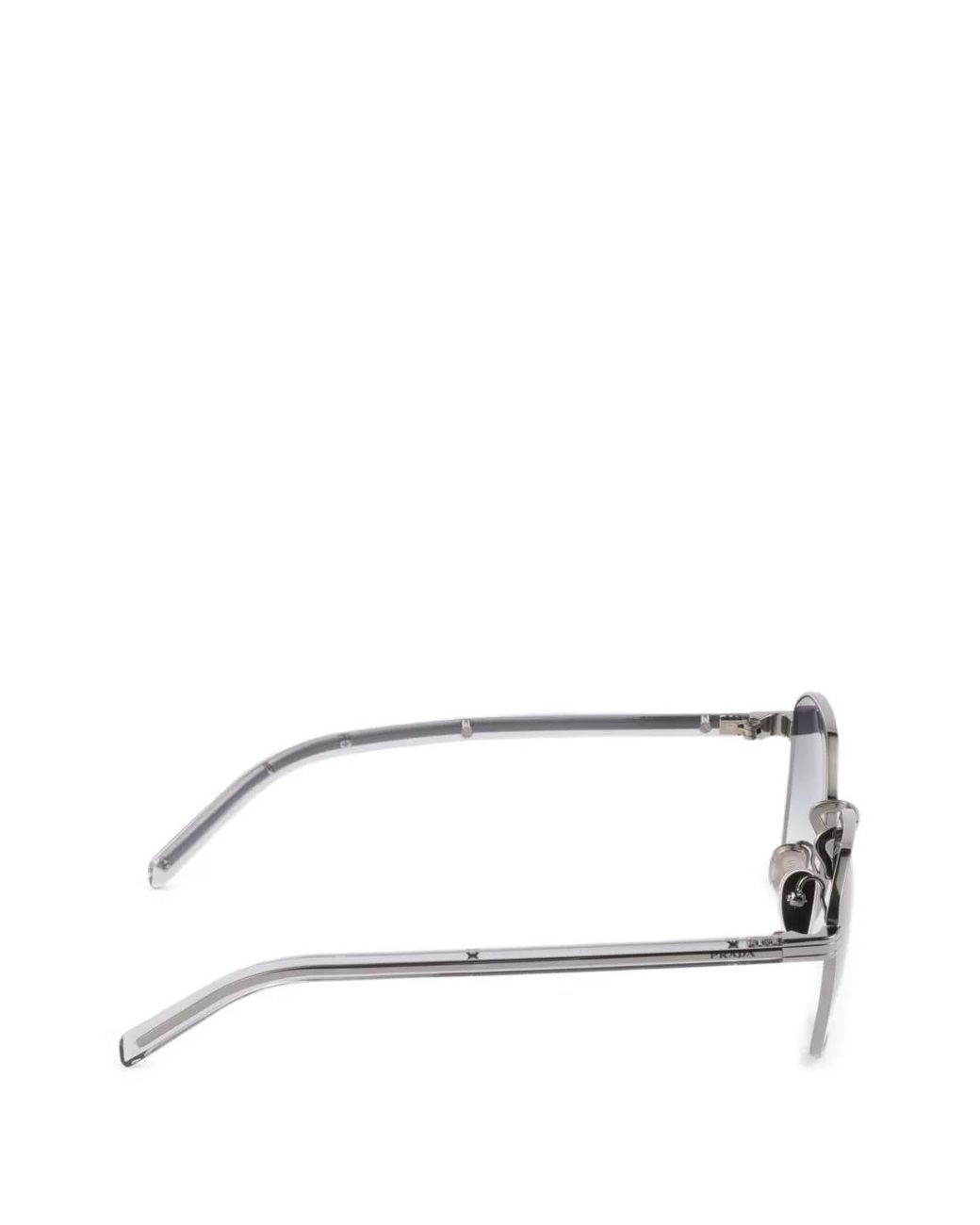 Prada White Hexagonal-Frame Sunglasses for men