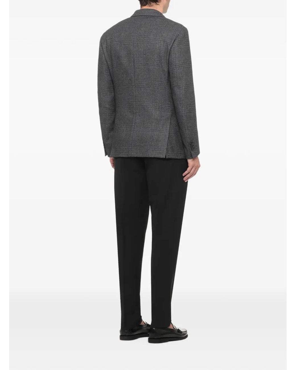 Lardini Gray Check-Pattern Jacket for men