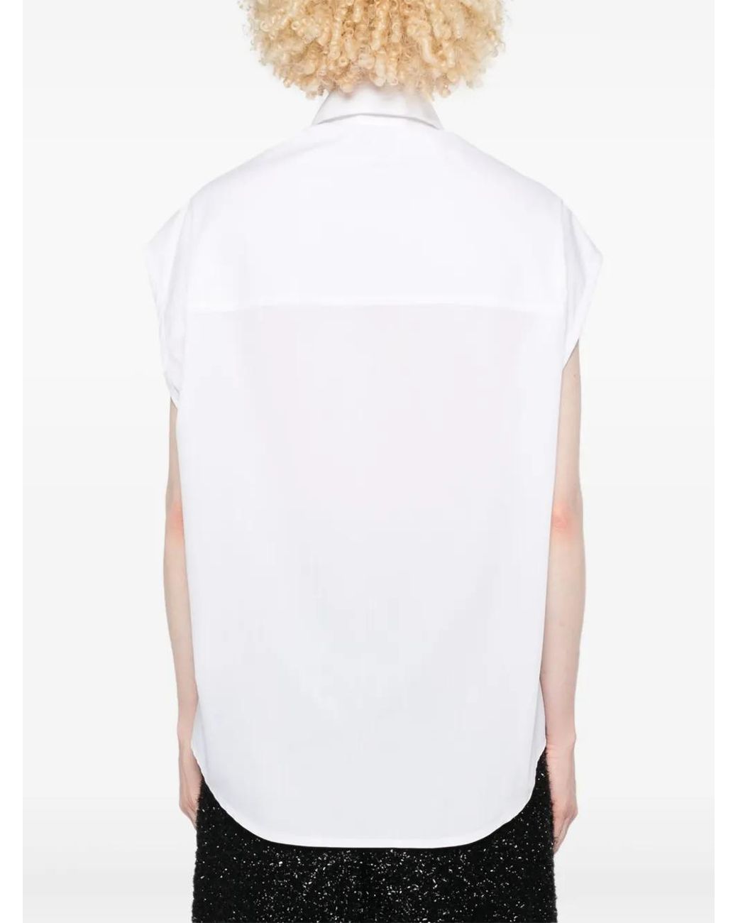 Ioana Ciolacu White Hemd Im Layering-Look