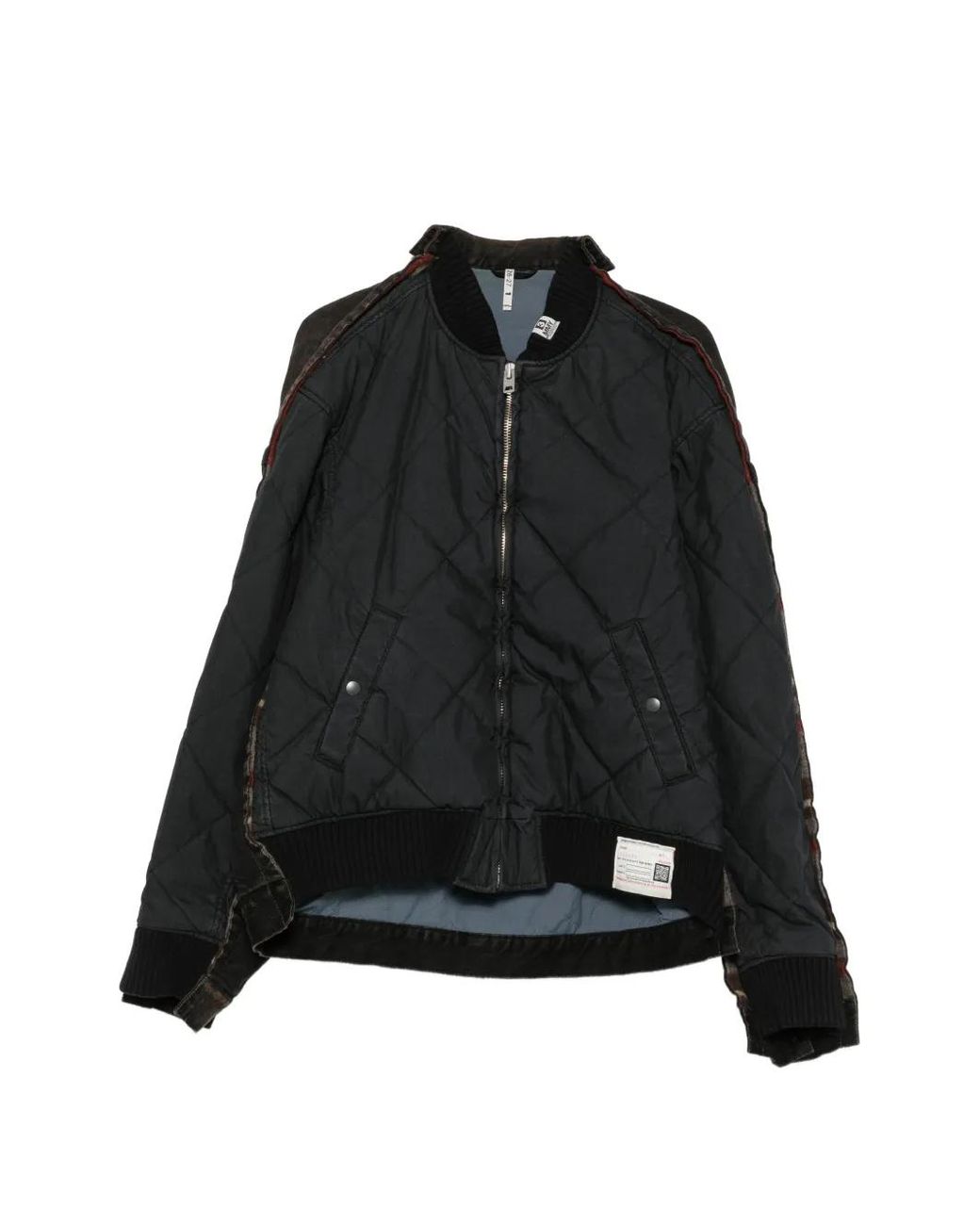 Maison Mihara Yasuhiro Black Combined Quilt Denim Jacket for men