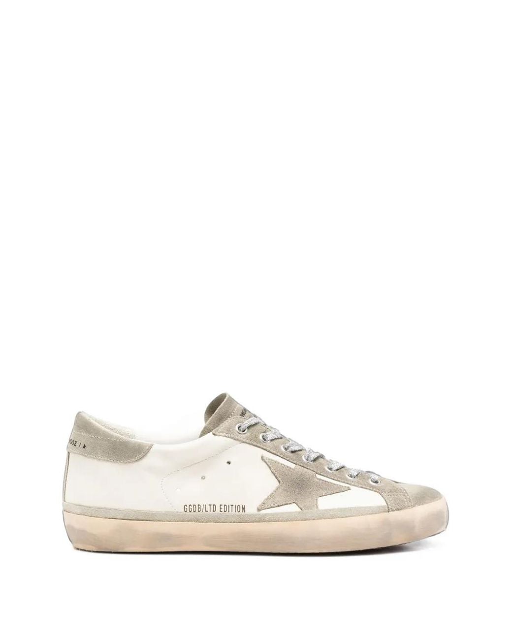 Golden Goose Deluxe Brand White Super-Star Embroidered Sneakers for men