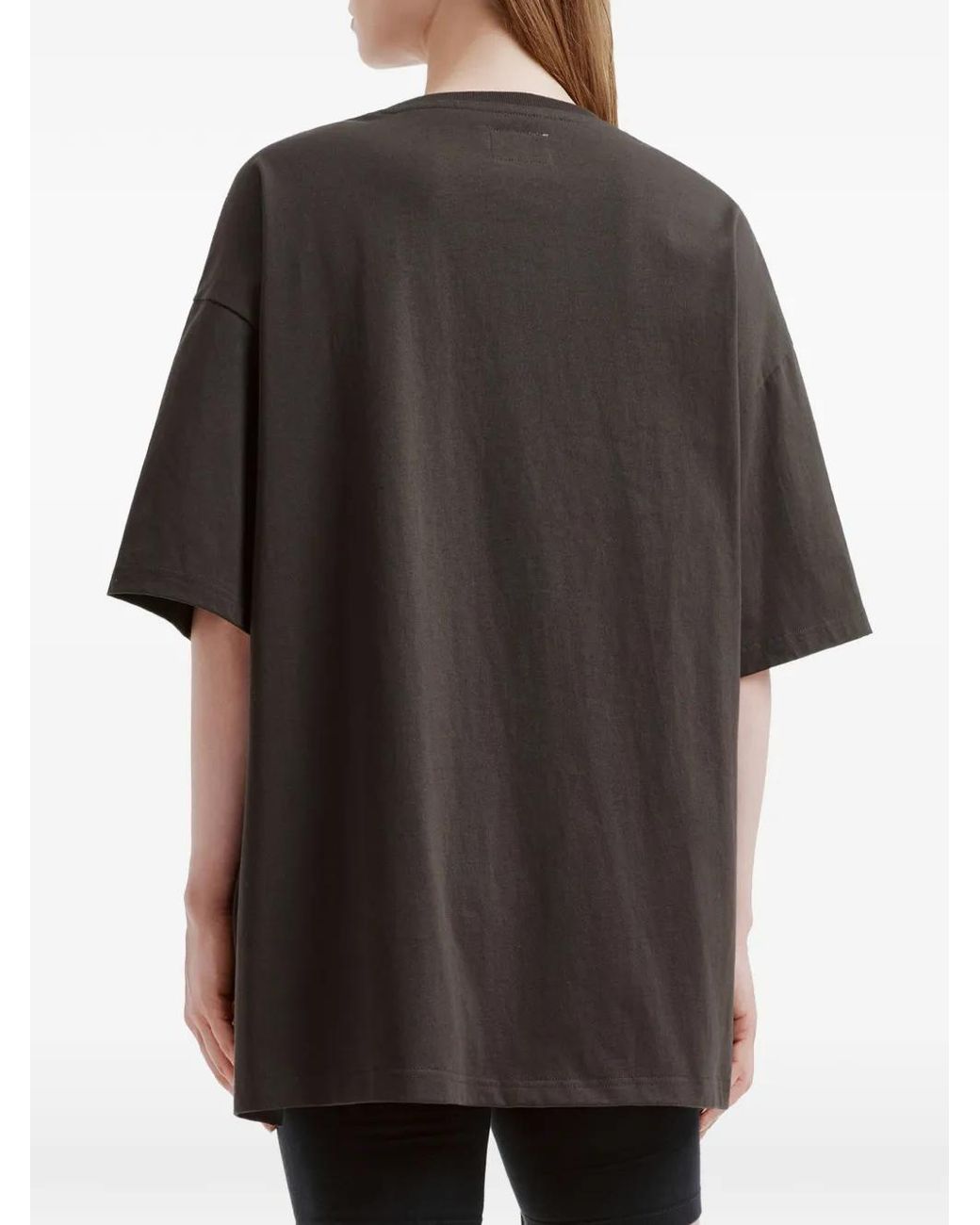 Izzue Black Tie-Detail Cotton T-Shirt