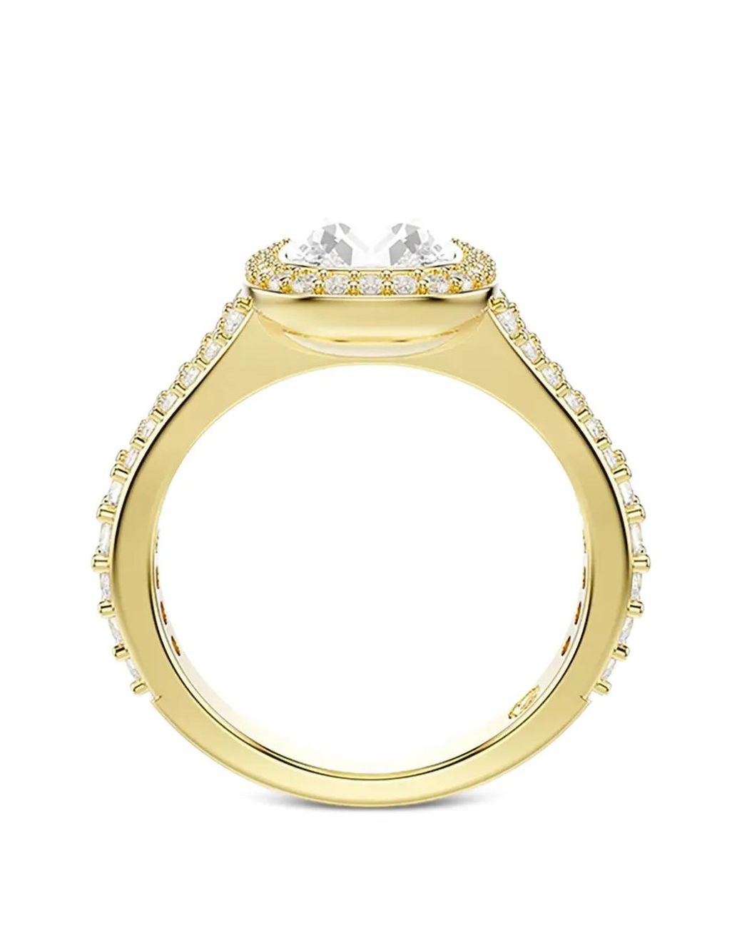 Swarovski Metallic Logo-Engraved Ring