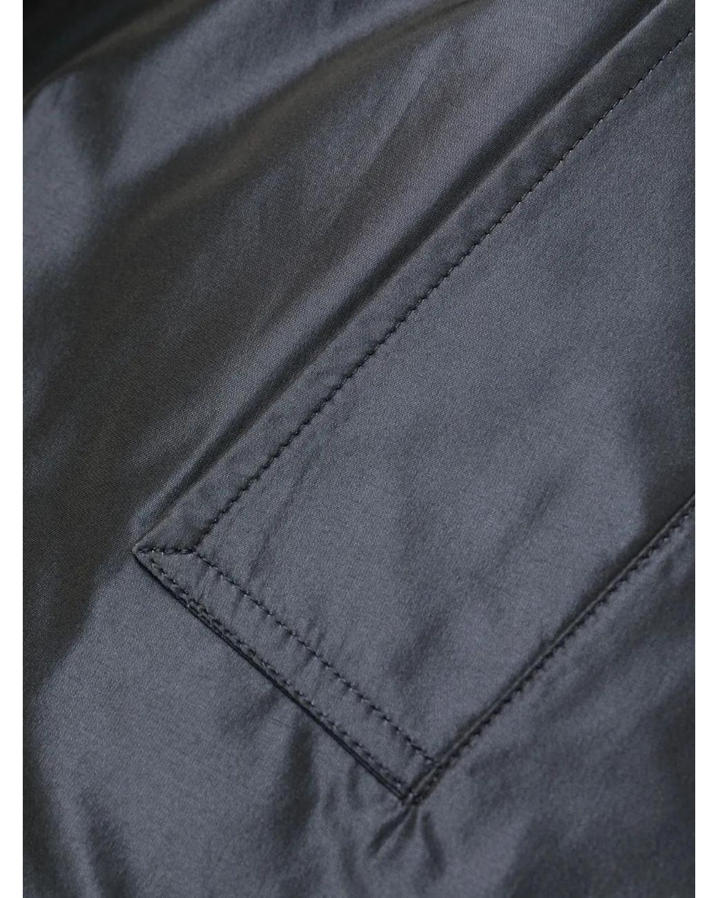 Herno Blue Techno Taffeta Parka Coat