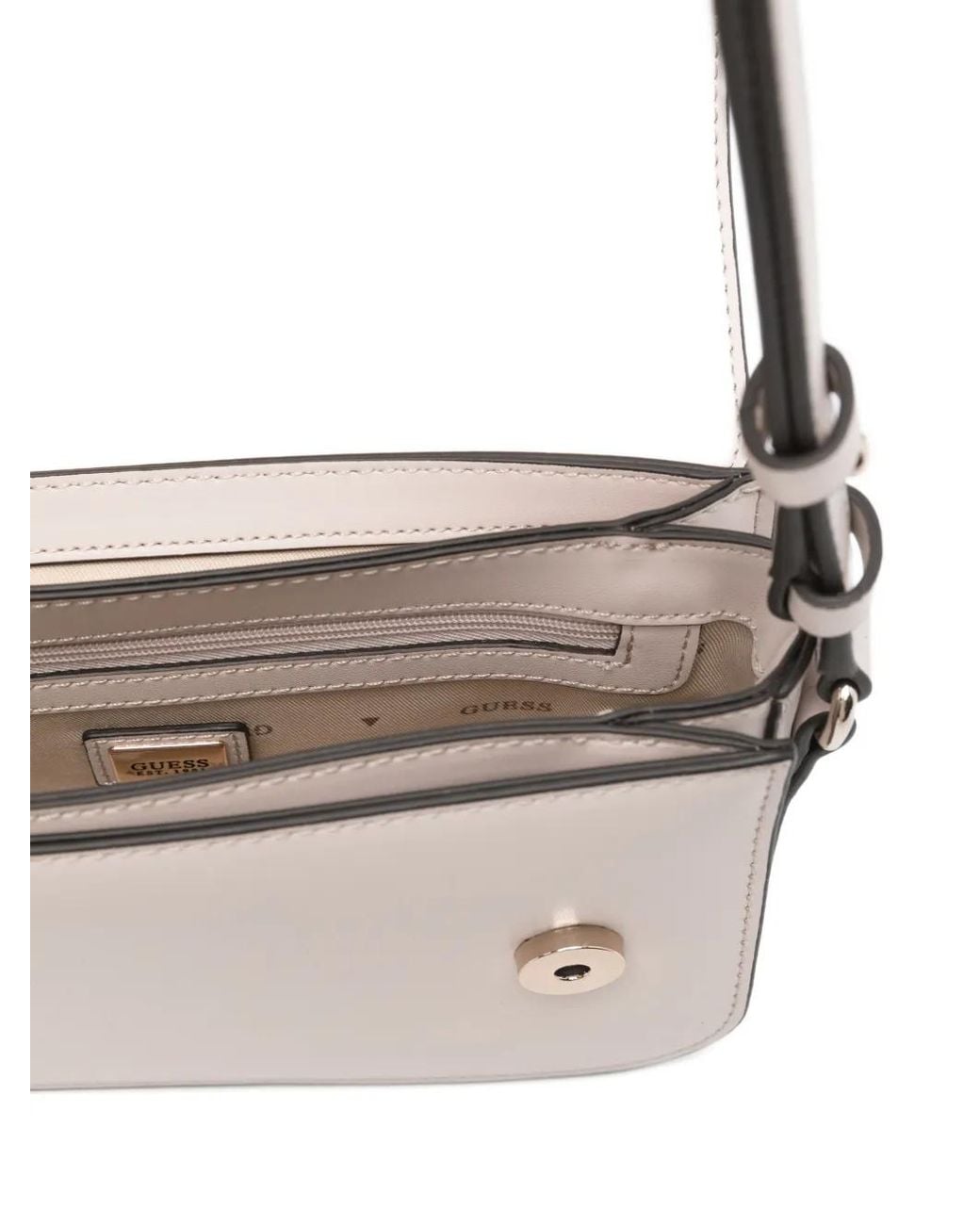 Guess White Janie Logo Crossbody Bag