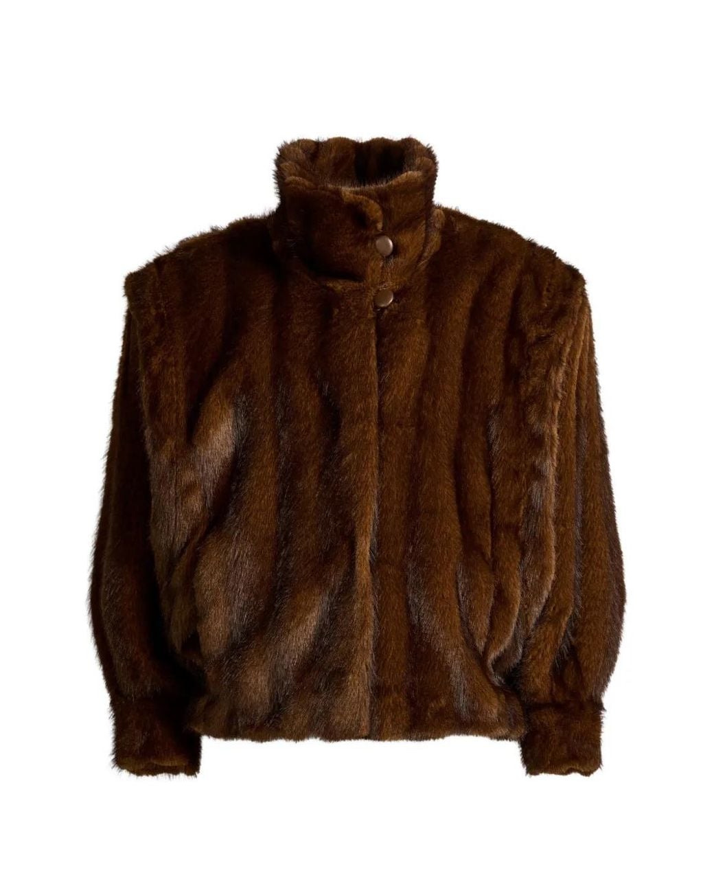 DUCIE Brown Katja Faux-Fur Jacket