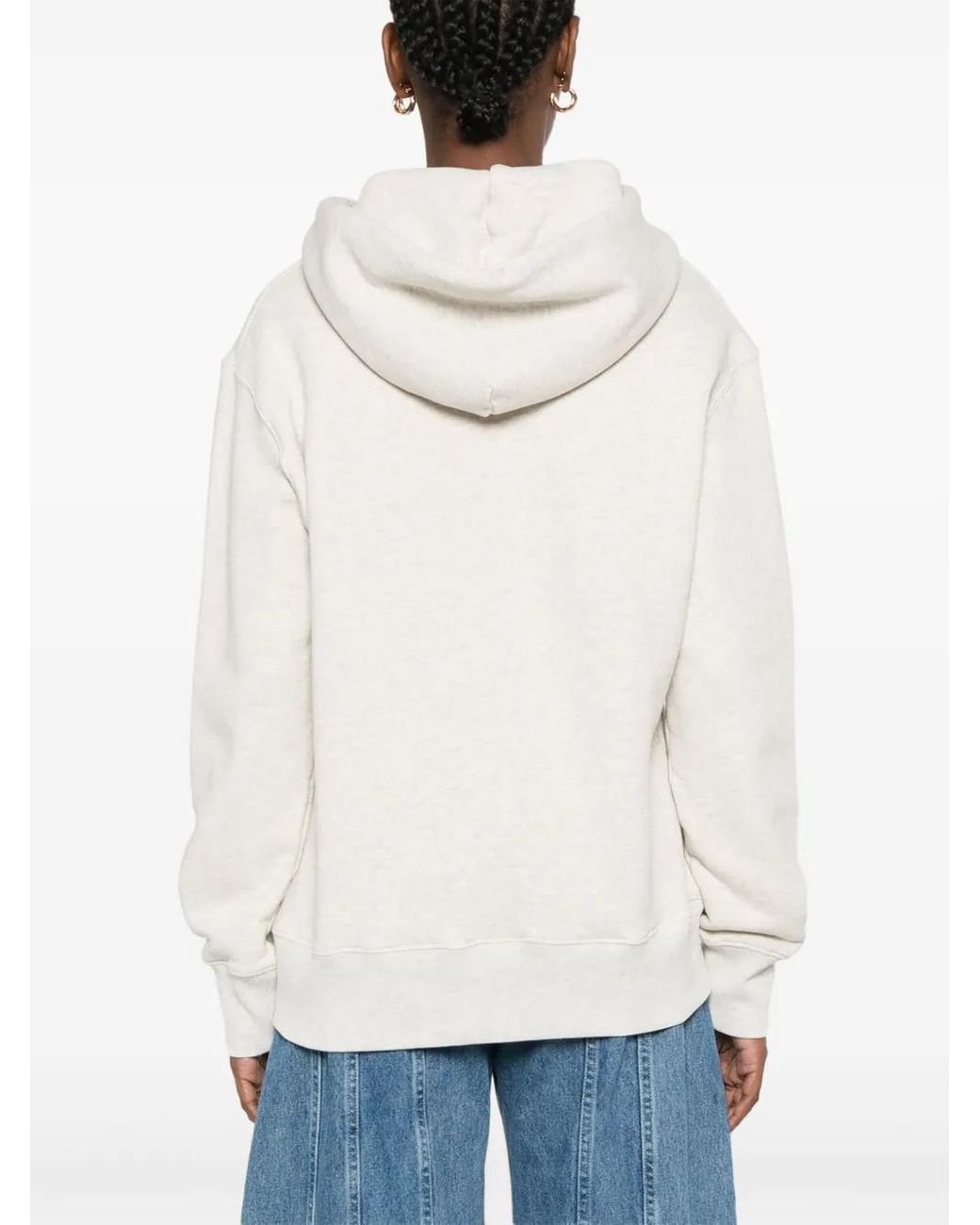 Autry White Logo-Embroidered Hoodie