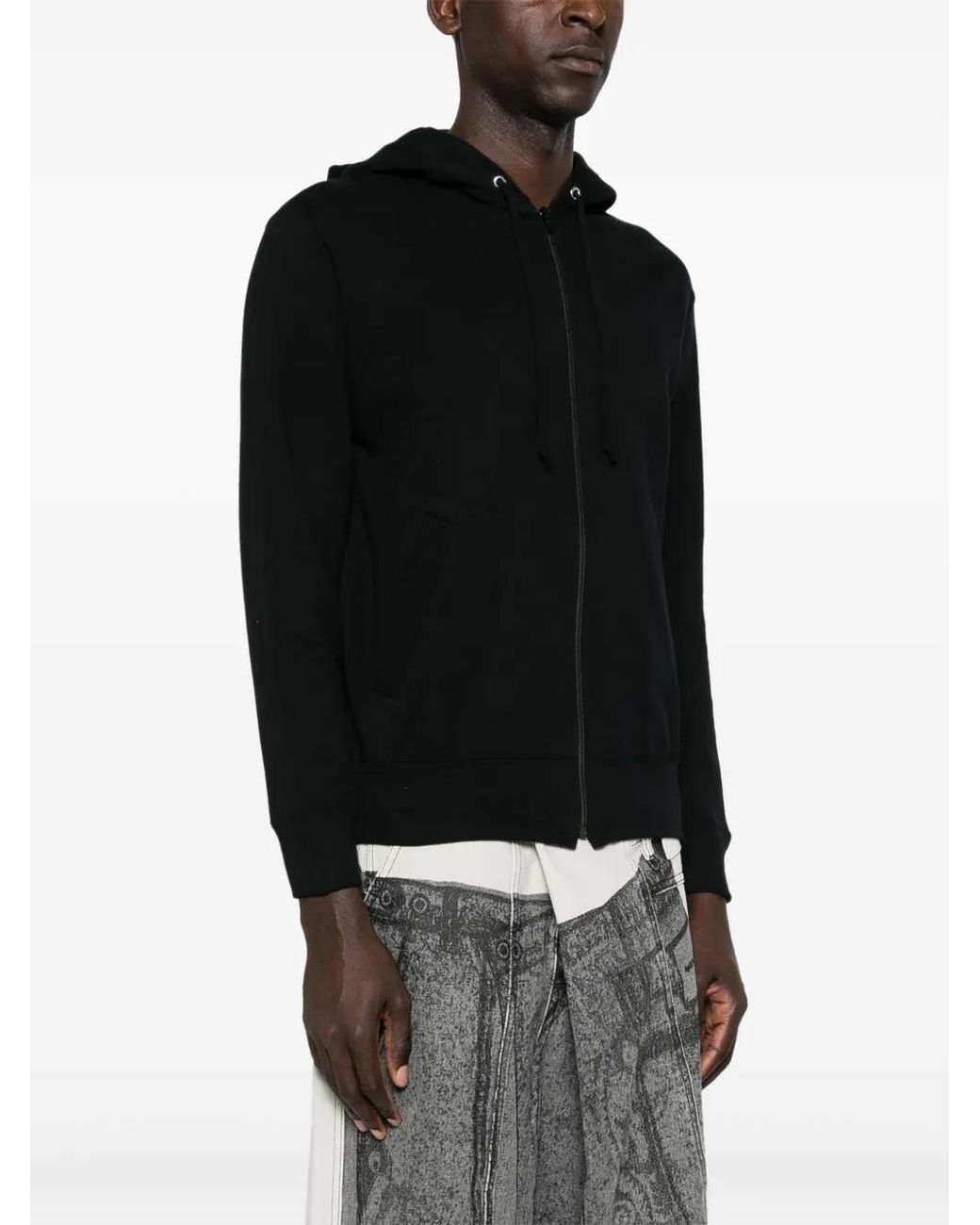 COMME DES GARÇONS PLAY Black Signature Heart-Patch Cotton Hoodie