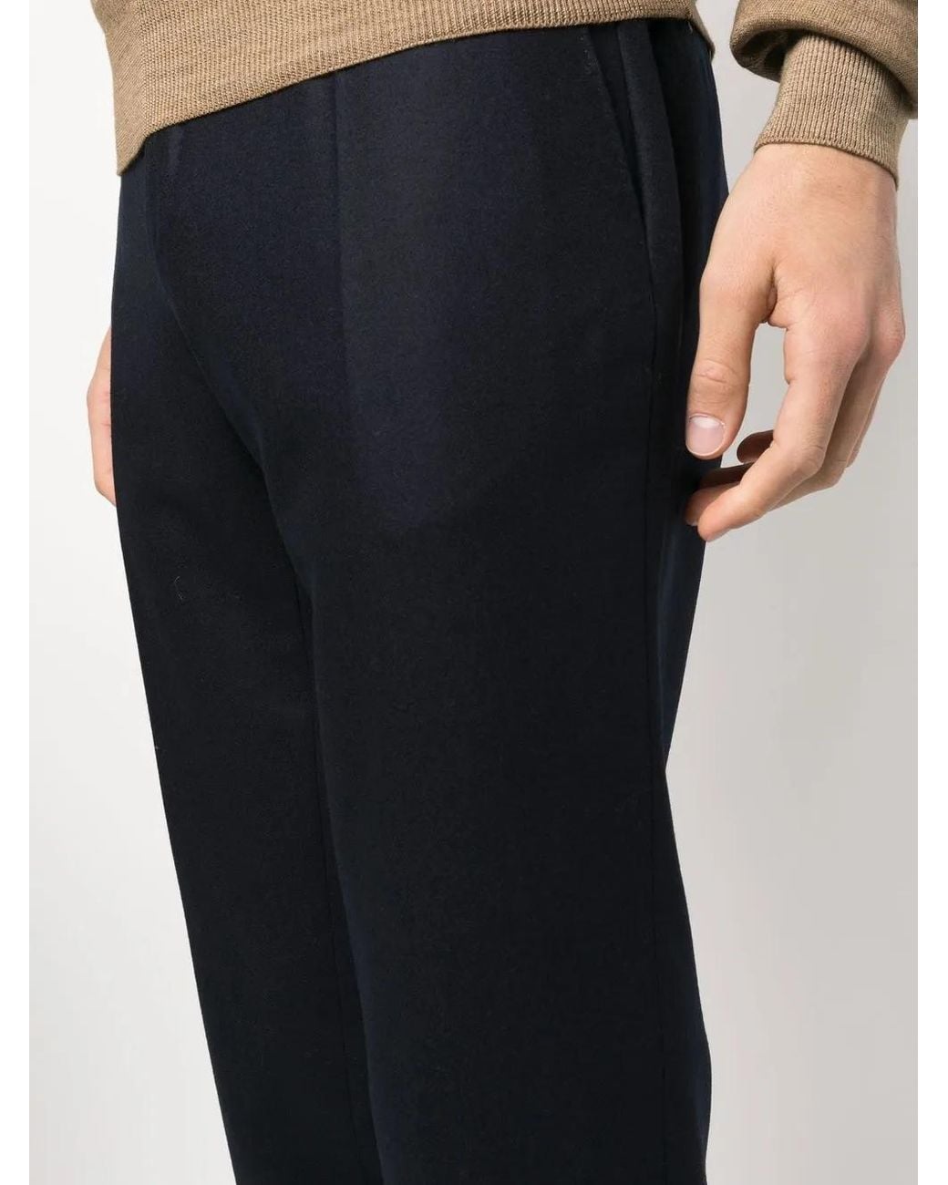 Incotex Blue Cotton Tailored Trousers for men