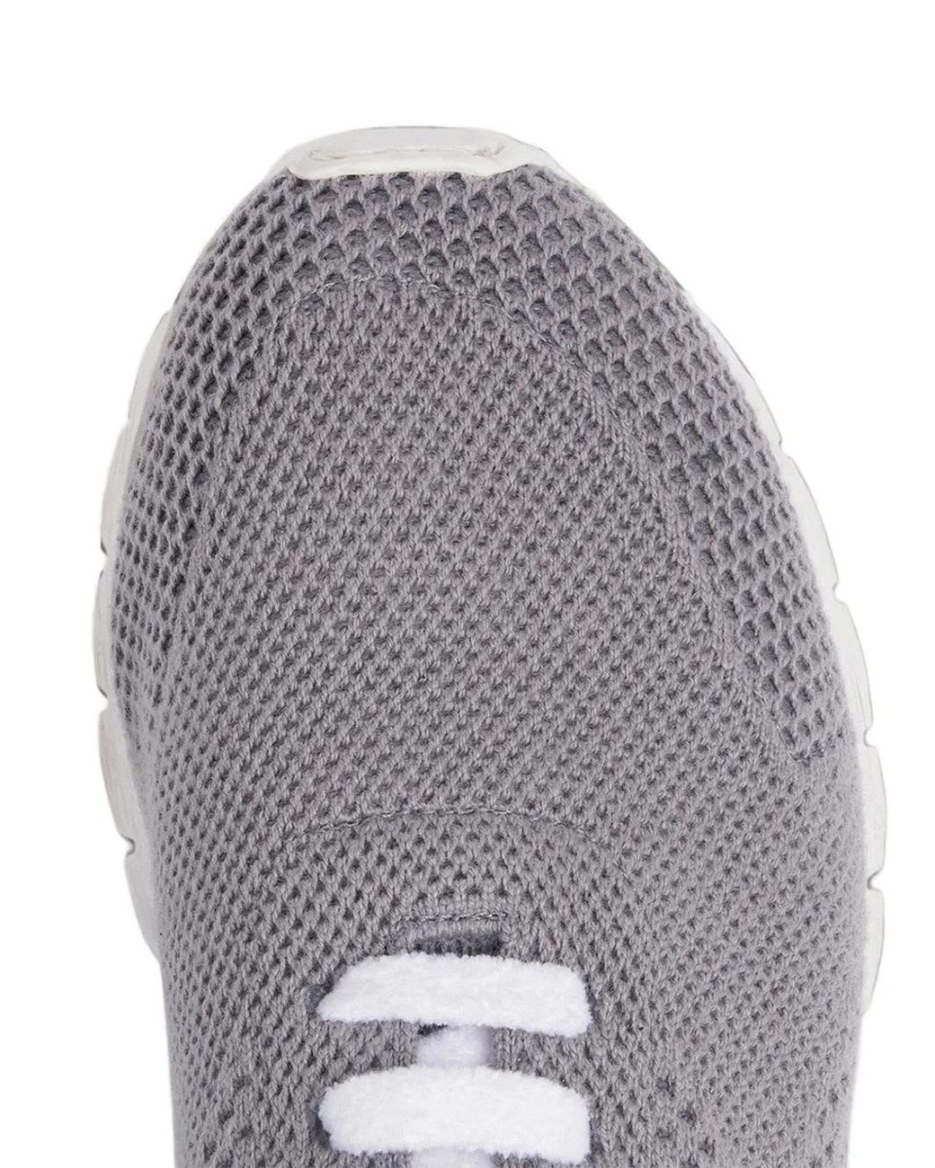 Kiton White Fits Knit Cashmere Sneakers