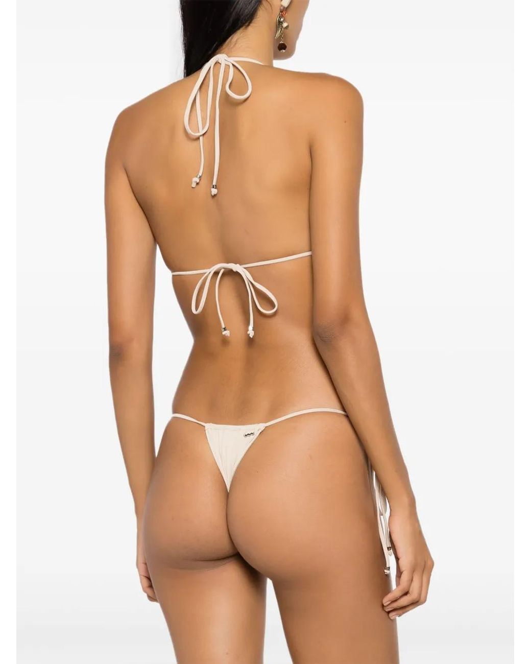 Amir Slama White Halterneck Triangle Bikini