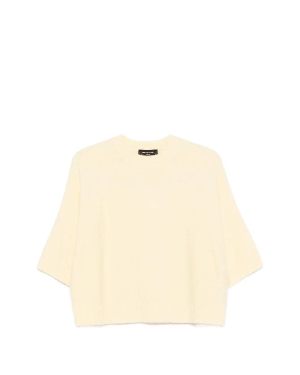 Fabiana Filippi Natural Sequin-Embellished Raglan-Sleeve Sweater