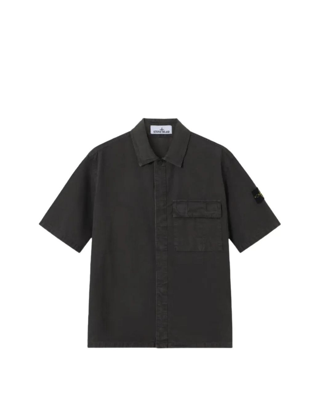 Stone Island Black Mini Bellows Pocket Shirt for men