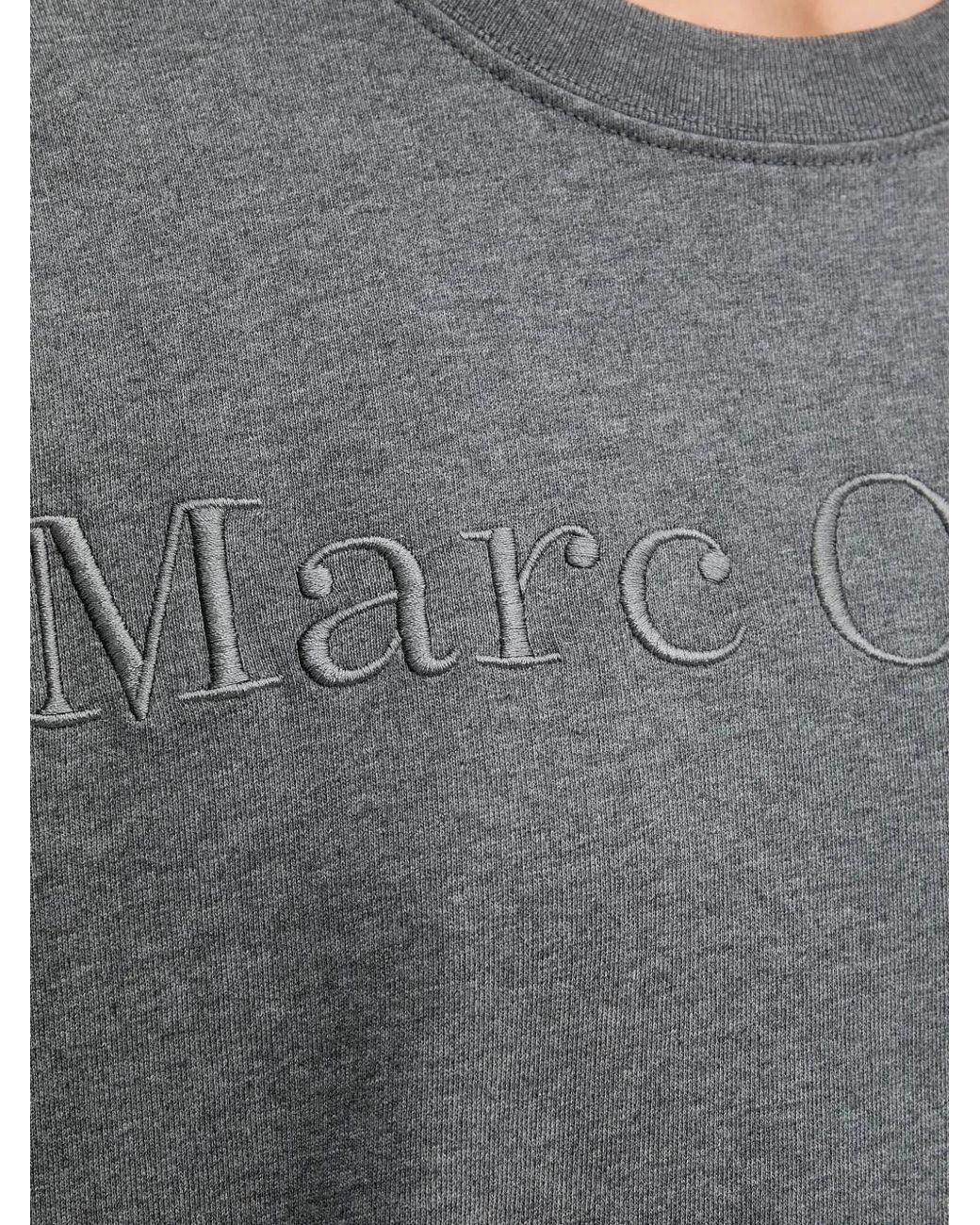 Marc O' Polo Gray Embossed-Logo Sweatshirt