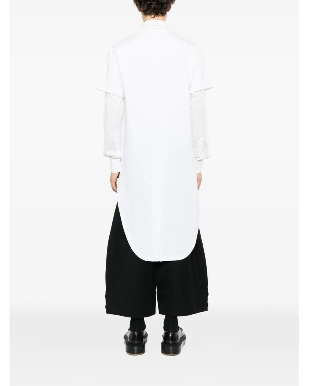 Comme des Garçons White High-Low Hem T-Shirt for men