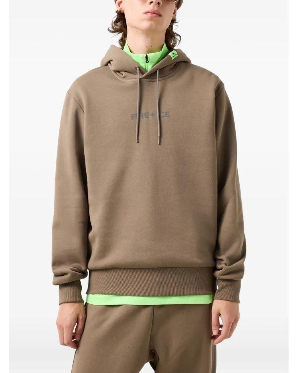 Bogner Fire + Ice Natural Covell Logo-Print Hoodie for men