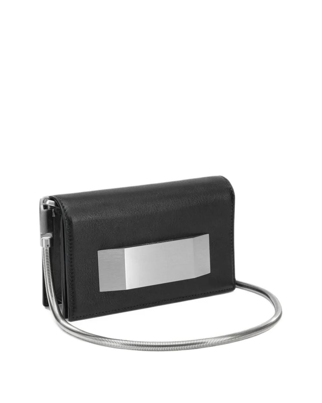 Rick Owens Black Mini Griffin Metal-Plaque Shoulder Bag