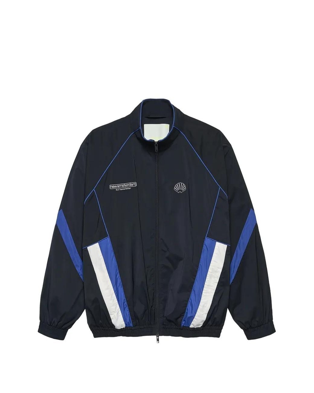 New Amsterdam Blue Logo-Detail Track Jacket