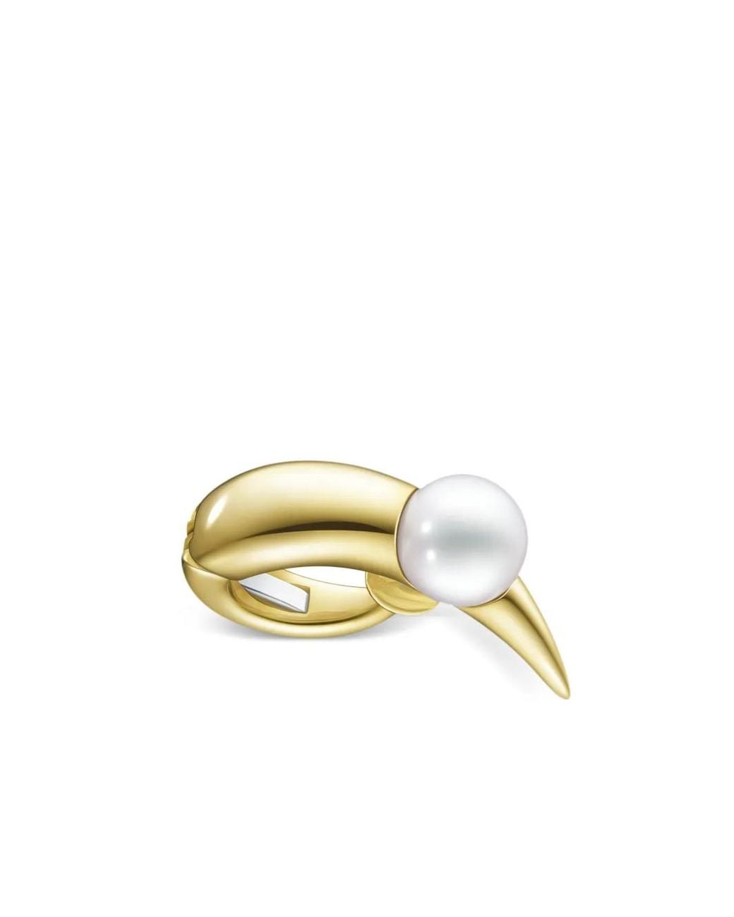 Tasaki Metallic 18Kt Collection Line Danger Horn Pearl Ear Cuff