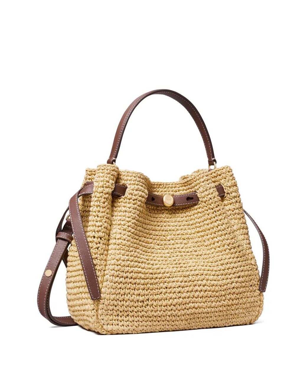 Borsa A Secchiello Romy di Tory Burch in Metallic