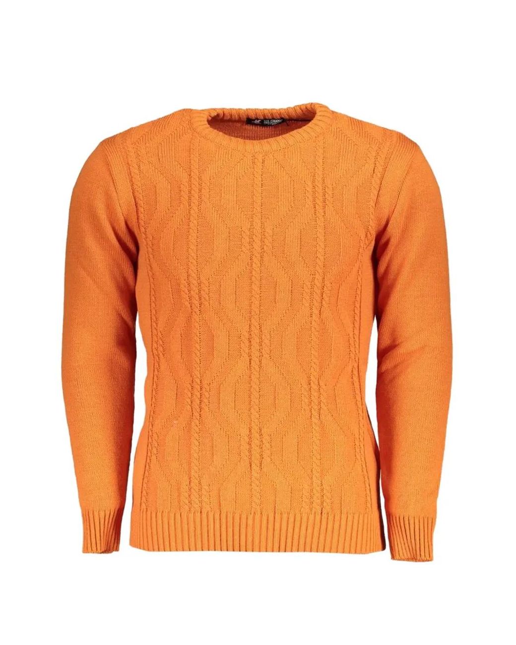 U.S. Grand Orange Cable-Knit Sweater for men