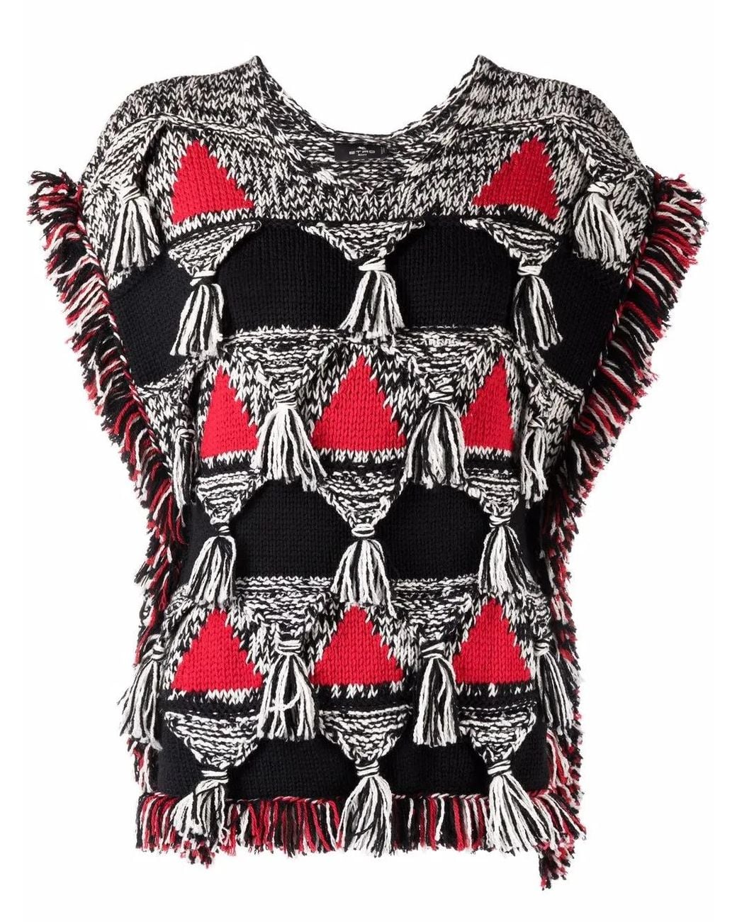 Etro Red Klassischer Pullover