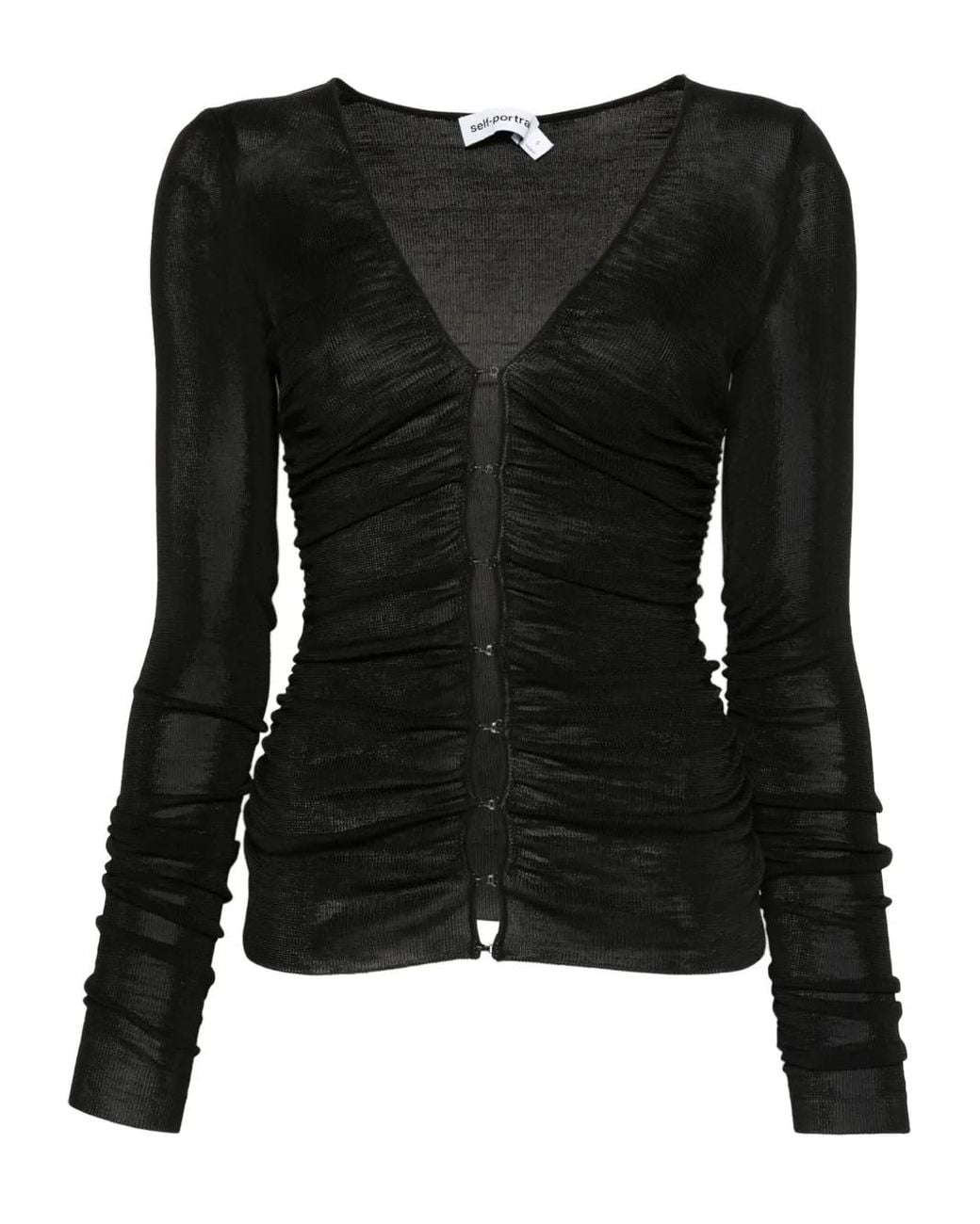 Long Sleeve Tops Self-Portrait en coloris Black