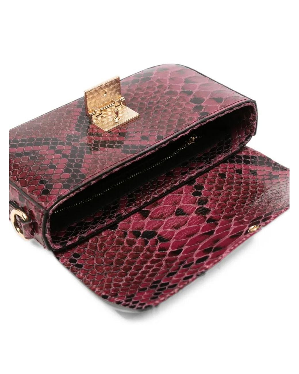 Marc Ellis Purple Ezra Snake-Effect Mini Bag