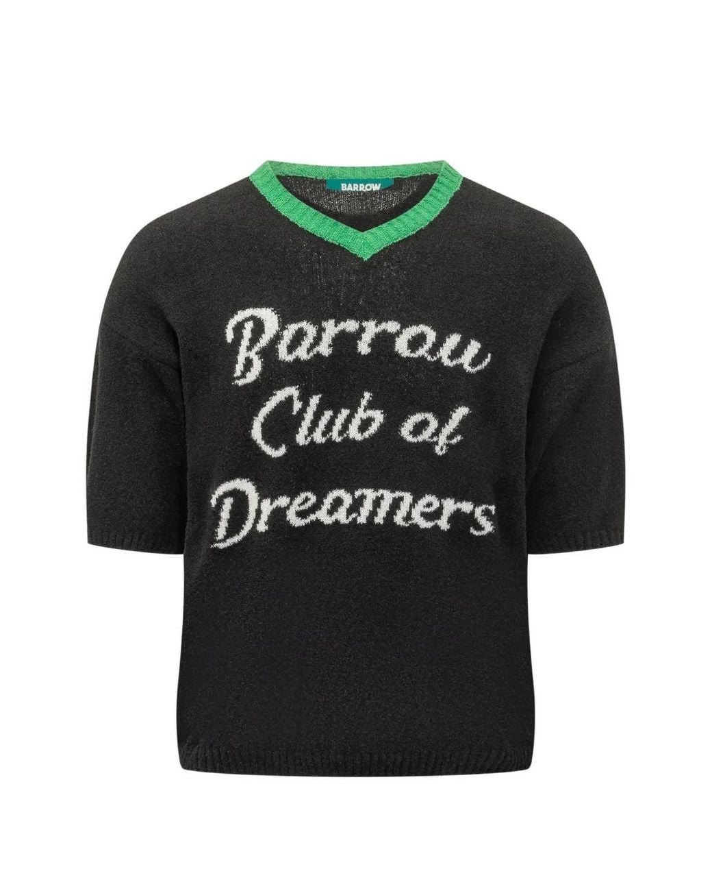 Barrow Black V-Neck Knitted T-Shirt for men