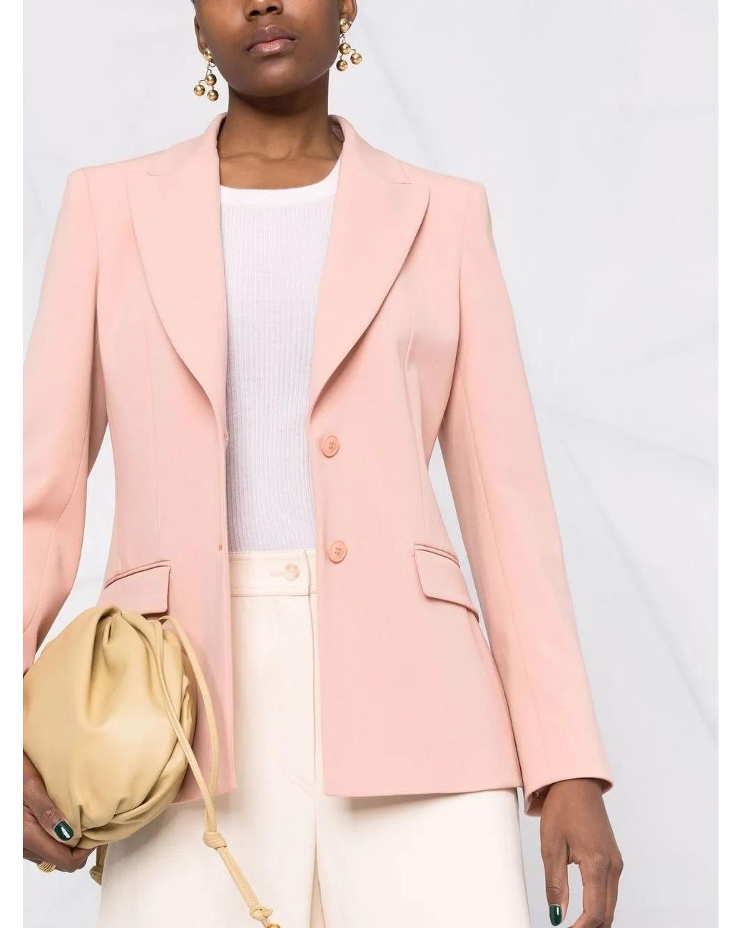 Alberta Ferretti Pink Single-Breasted Blazer