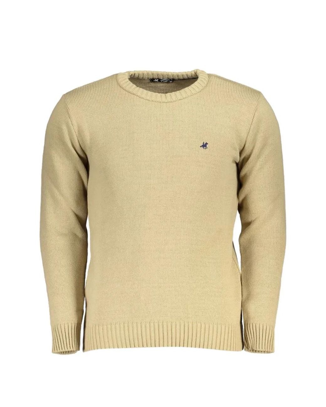 U.S. Grand Natural Embroidered-Logo Knitted Jumper for men