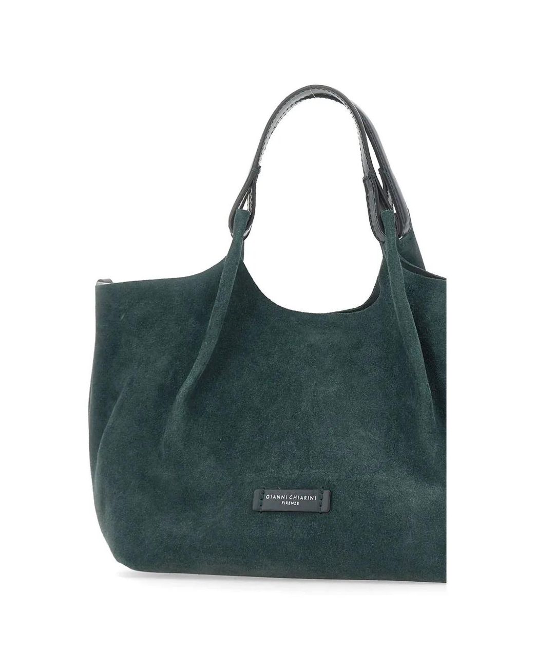 Gianni Chiarini Blue Medium Dua Suede Tote Bag