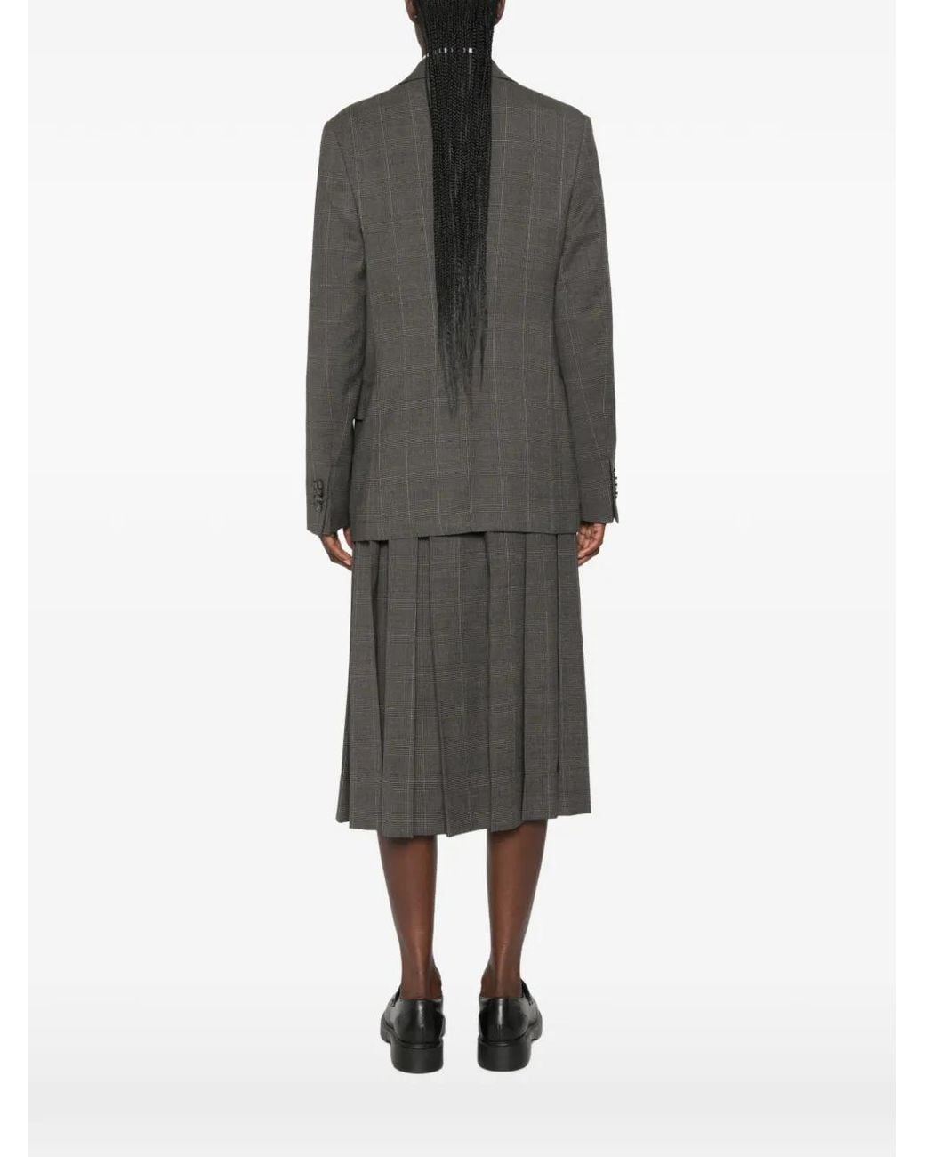 Simone Rocha Gray Crystal-Embellished Prince Of Wales Check Jacket
