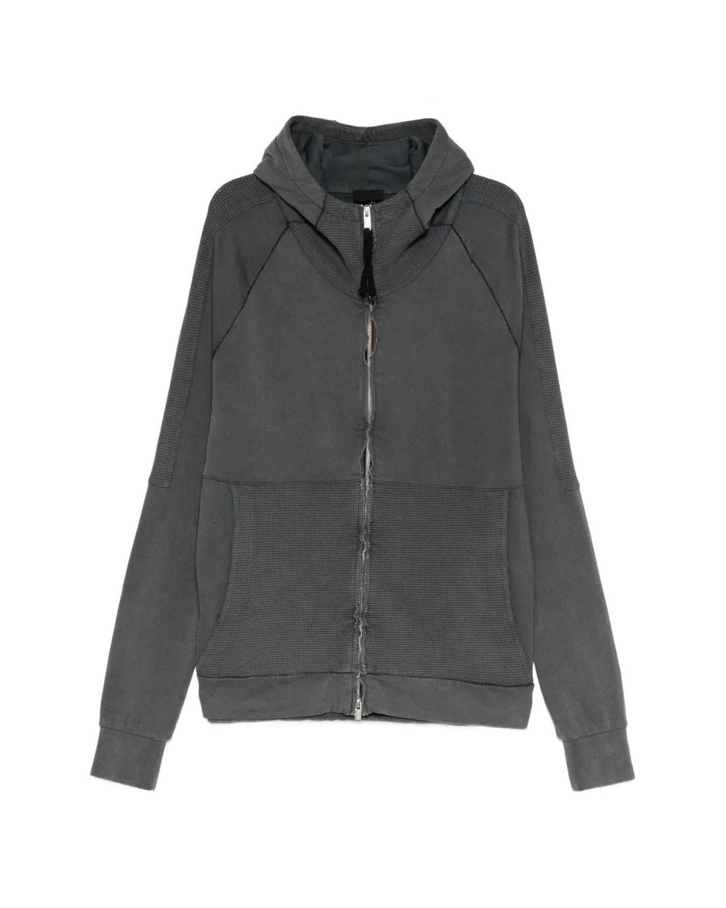 Thom Krom Gray Hoodie À Fermeture Zippée for men
