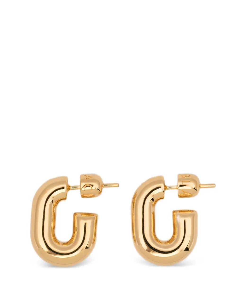 Maria Black Metallic Small Forma Chunky Hoop Earrings