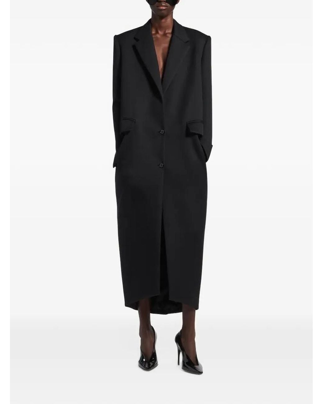 Balenciaga Black Long Sack Coat