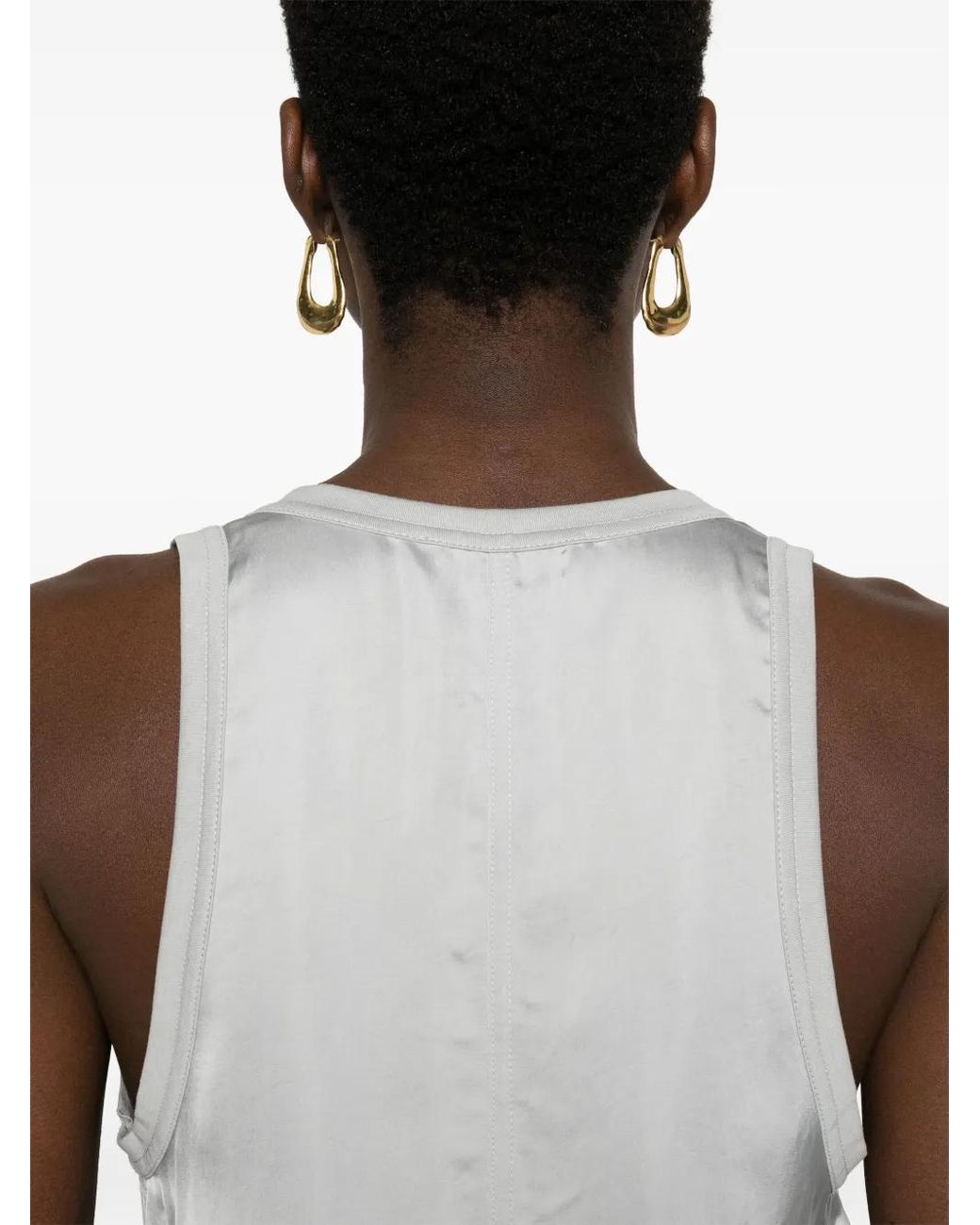 Fabiana Filippi White Panelled-Design Sleeveless Top