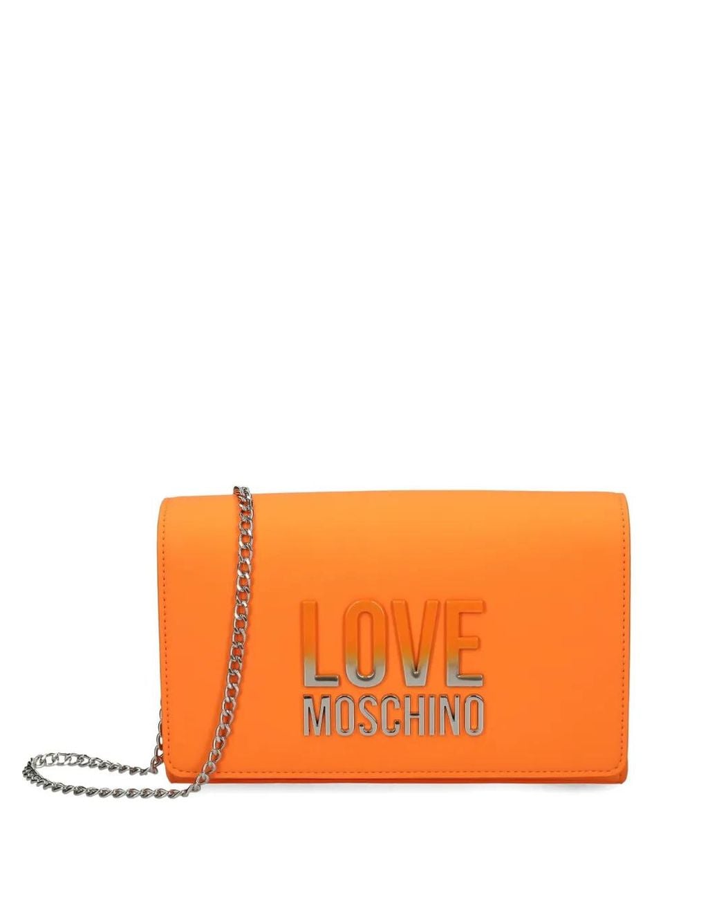 Love Moschino Orange Sac À Bandoulière À Patch Logo