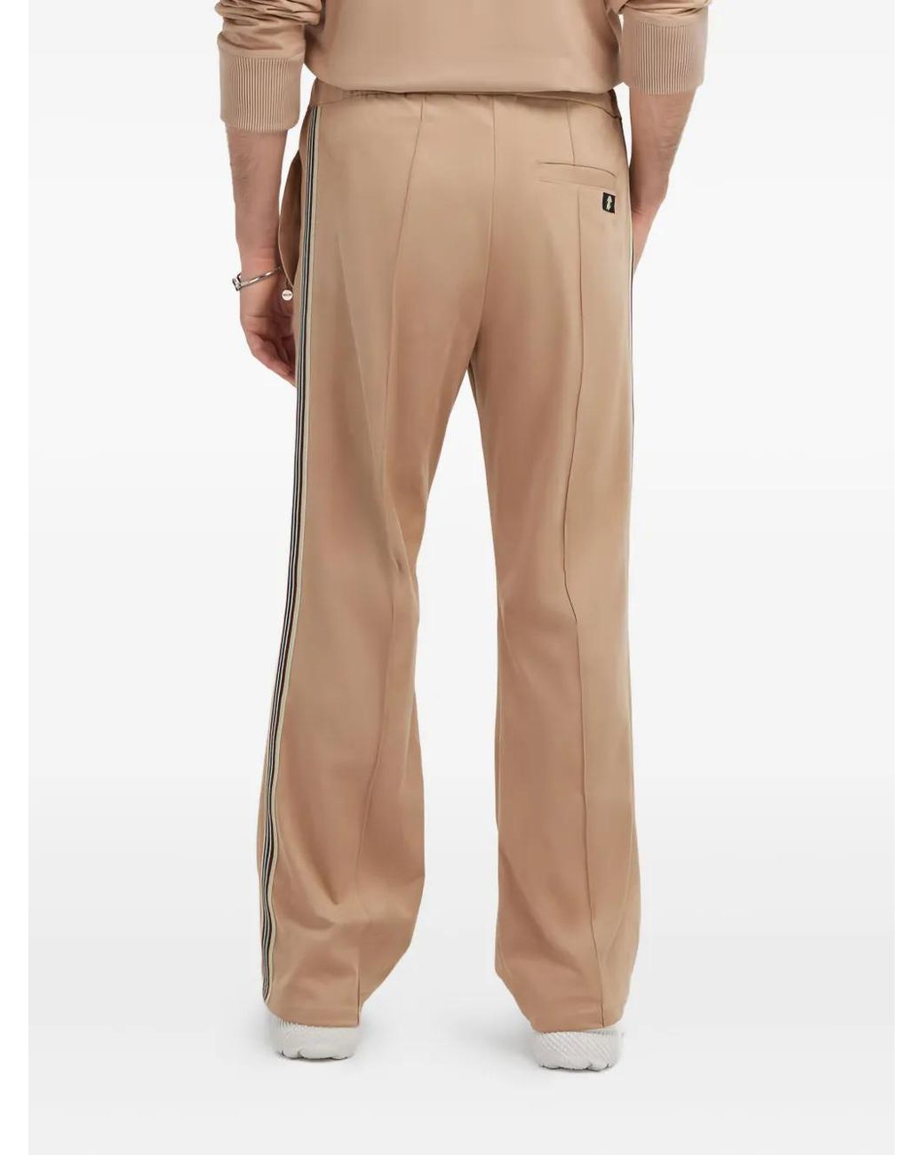 Roberto Cavalli Natural Side-Stripe Flared Trousers for men